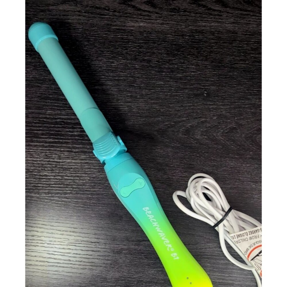 Beachwaver B1 Rotating Curling Iron 1" Barrel Ocean Ombré - Excellent